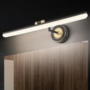 Modern Linear Led Bathroom Vanity Light Fixture In Black/Gold - Minimalist Wall Lighting Black