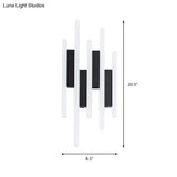 Modern Linear Led Wall Sconce In Acrylic White - Mounted Bedside Light Warm/White 12.5/16.5/20.5 H