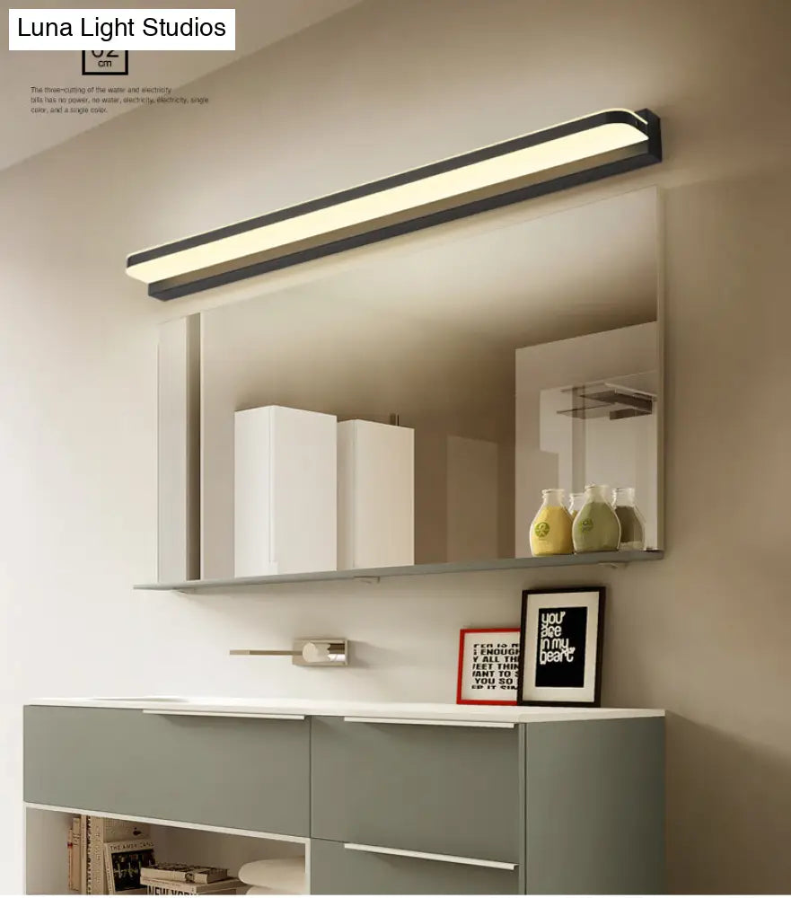 Modern Linear Vanity Wall Lamp Stylish Bathroom Lighting Solution With Multiple Sight Options