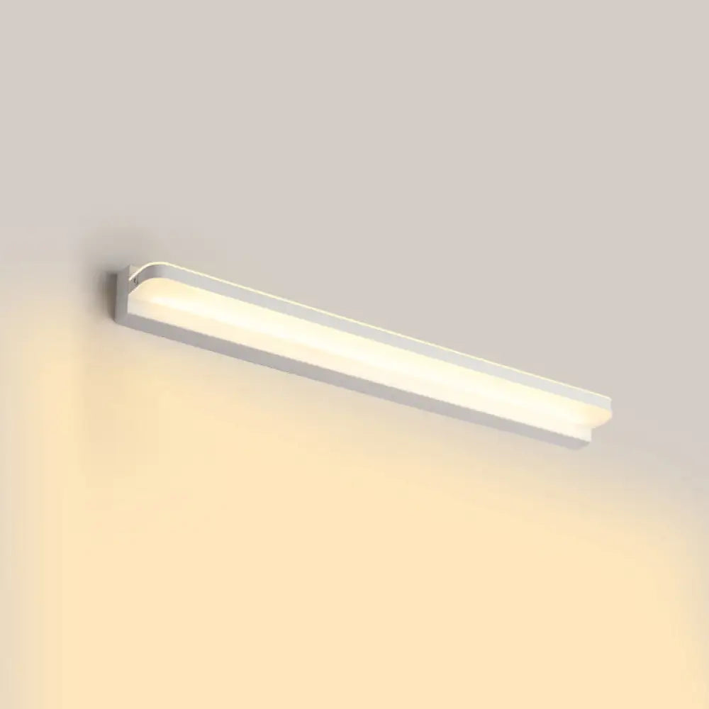 Modern Linear Vanity Wall Lamp Stylish Bathroom Lighting Solution With Multiple Sight Options White