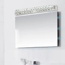 Modern Linear Wall Mounted Vanity Sconce For Bathroom - Clear/Amber Crystal Warm/White Light