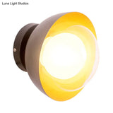 Modern Loft Style Wall Mount Light With Clear Glass Shade In Black - Ideal For Bedroom Lighting