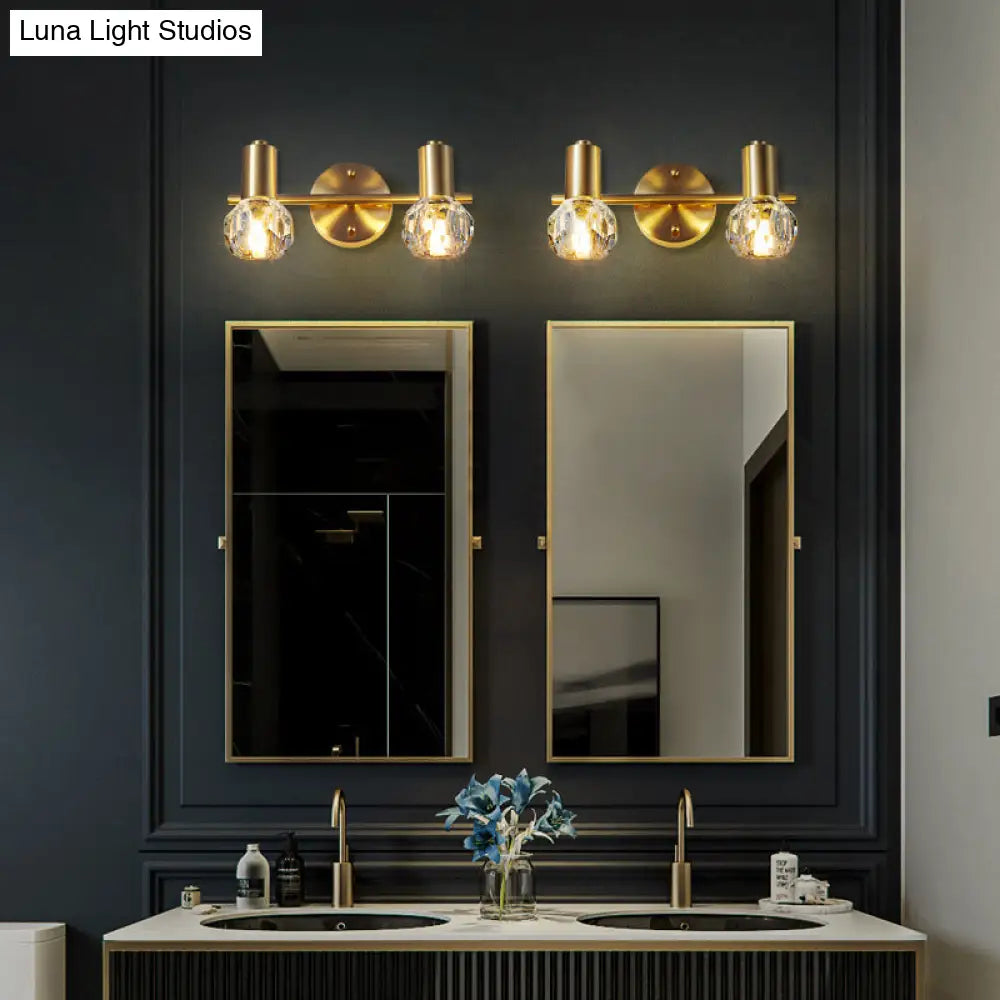 Modern Luxury Circle Vanity Wall Light Fixture - Copper Lighting