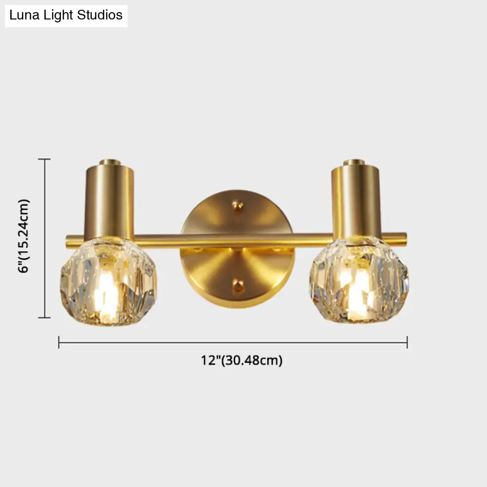 Modern Luxury Circle Vanity Wall Light Fixture - Copper Lighting