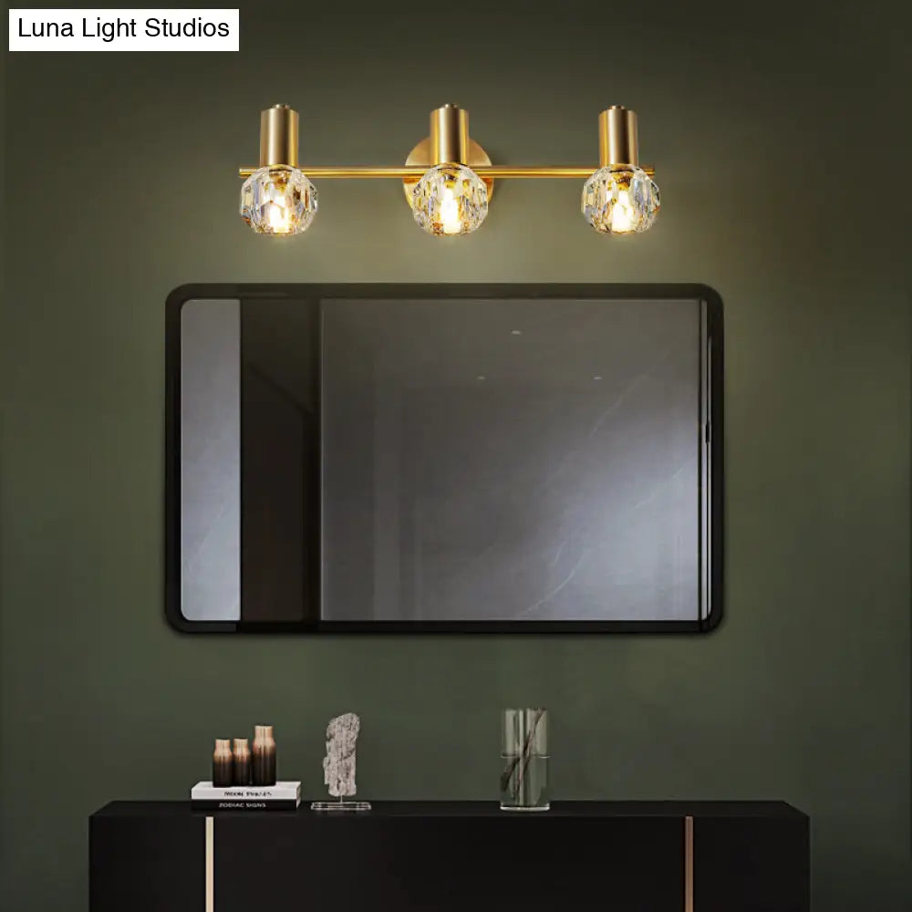 Modern Luxury Circle Vanity Wall Light Fixture - Copper Lighting