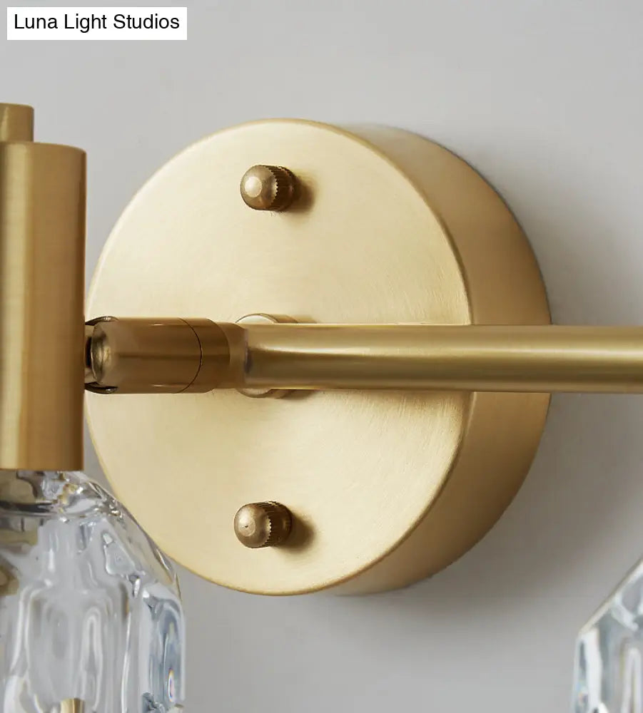 Modern Luxury Circle Vanity Wall Light Fixture - Copper Lighting