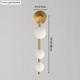 Modern Luxury Glass Vanity Light - 3 Spherical Wall Lights