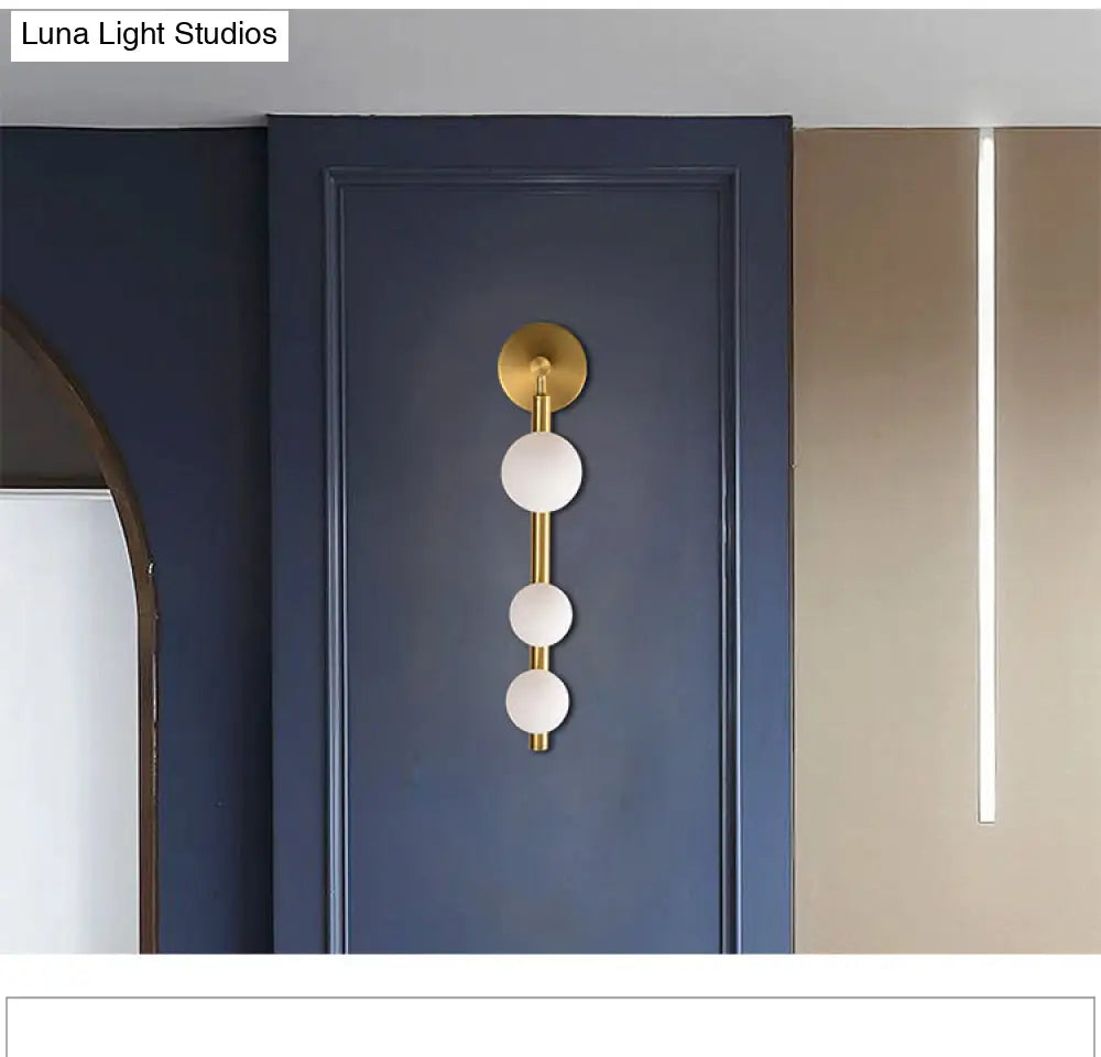 Modern Luxury Glass Vanity Light - 3 Spherical Wall Lights