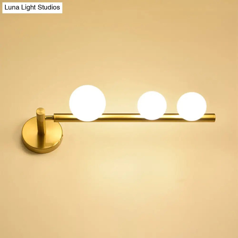 Modern Luxury Glass Vanity Light - 3 Spherical Wall Lights