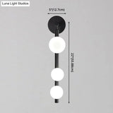 Modern Luxury Glass Vanity Light - 3 Spherical Wall Lights