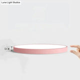 Modern Macaron Panel Lamp Led Ceiling Light Fixture Remote Control Hall Surface Mount Flush Bedroom