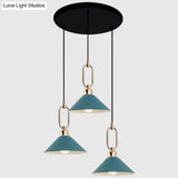 Modern Macarons Umbrella Pendant Light With Metal Ring - Stylish Lighting
