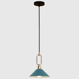 Modern Macarons Umbrella Pendant Light With Metal Ring - Stylish Lighting Blue / Round