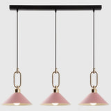 Modern Macarons Umbrella Pendant Light With Metal Ring - Stylish Lighting Pink / Linear