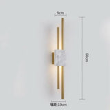 Modern Marble Led Wall Lamp For Living Room Bedroom Bathroom Loft Decor Large White / Warm Light