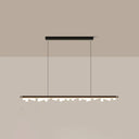 Modern Matte Metal Island Led Ceiling Light With Simple Acrylic Shade Black / 35.5 White