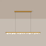 Modern Matte Metal Island Led Ceiling Light With Simple Acrylic Shade Gold / 35.5 Warm