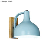 Modern Metal Bowl Wall Light: Nordic Style Undertint Sconce For Living Room