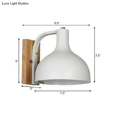 Modern Metal Bowl Wall Light: Nordic Style Undertint Sconce For Living Room