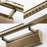 Modern Metal Bronze Led Wall Mounted Vanity Light With Slim Design And Warm White Lighting 16/21.5