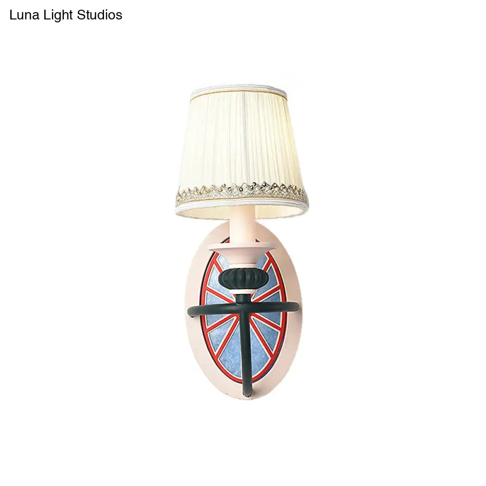 Modern Metal Bucket Wall Light: Stylish Sconce Lamp For Living Room Or Kid Bedroom