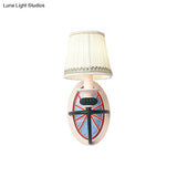 Modern Metal Bucket Wall Light: Stylish Sconce Lamp For Living Room Or Kid Bedroom