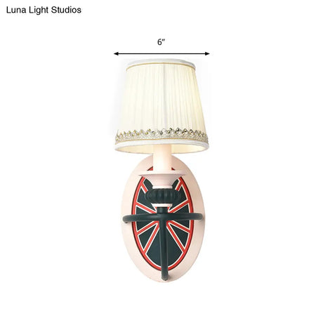 Modern Metal Bucket Wall Light: Stylish Sconce Lamp For Living Room Or Kid Bedroom