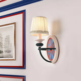 Modern Metal Bucket Wall Light: Stylish Sconce Lamp For Living Room Or Kid Bedroom Blue