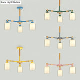 Modern Metal Cylinder Pendant Light Fixture With 3 Lights - Living Room Lighting