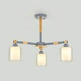 Modern Metal Cylinder Pendant Light Fixture With 3 Lights - Living Room Lighting Grey