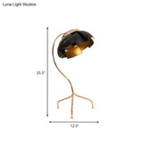 Modern Metal Desk Lamp With Tripod Base - Dome Design 1 Bulb Black Finish