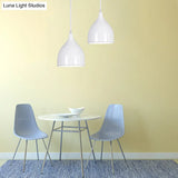 Modern Metal Dome Pendant Ceiling Light - 6.5’/10’/12’ Wide 1 Black/White/Red Suspended