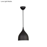 Modern Metal Dome Pendant Ceiling Light - 6.5’/10’/12’ Wide 1 Black/White/Red Suspended