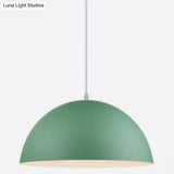Modern Metal Dome Pendant Light For Dining Room - Contemporary Hanging Fixture