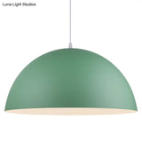 Modern Metal Dome Pendant Light For Dining Room - Contemporary Hanging Fixture