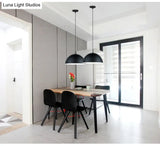 Modern Metal Dome Pendant Light For Dining Room - Contemporary Hanging Fixture