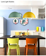 Modern Metal Dome Pendant Light For Dining Room - Contemporary Hanging Fixture