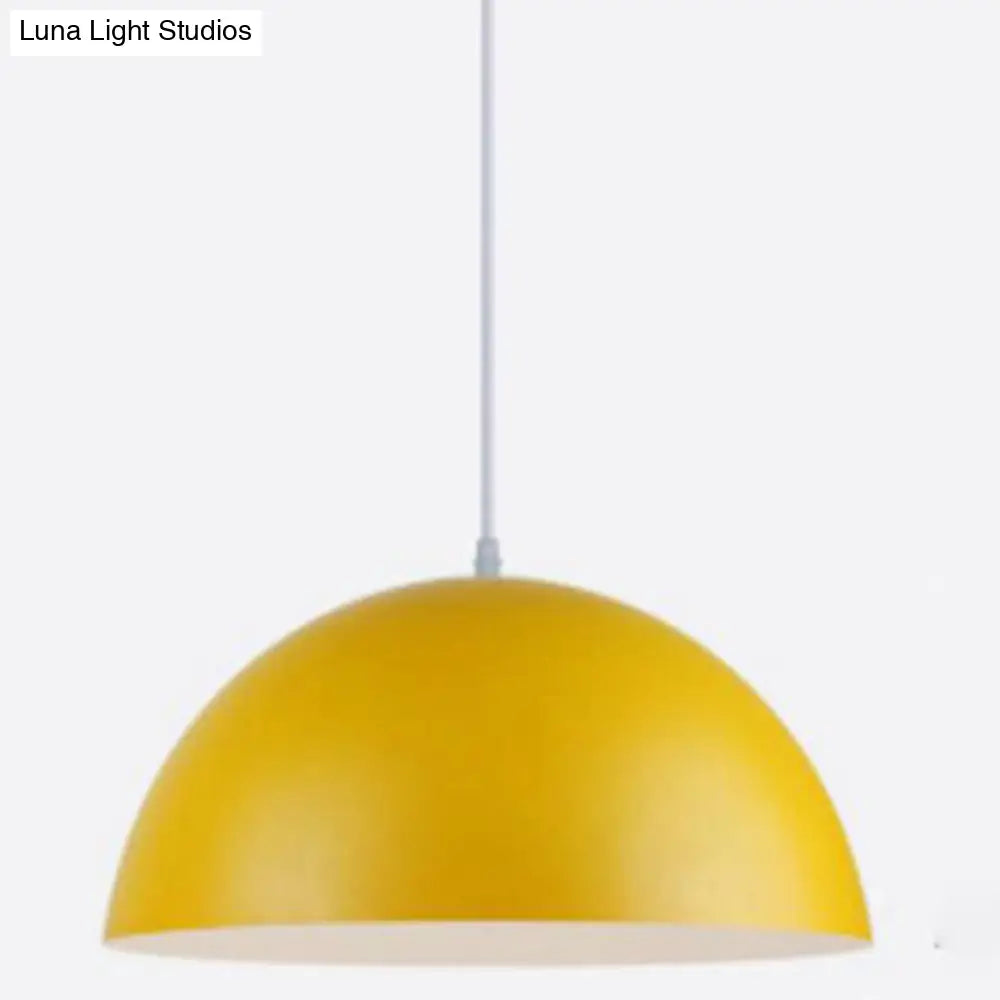 Modern Metal Dome Pendant Light For Dining Room - Contemporary Hanging Fixture