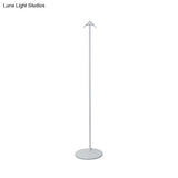 Modern Metal Floor Lamp For Bedroom- Black/White/Blue Folded Standing Light