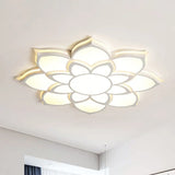 Modern Metal Flower Flush Mount Ceiling Light Led Integrated White Warm/White Various Sizes / 31.5’