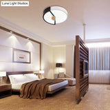 Modern Metal Flush Light With Integrated Led Bulb Black/Pink/Yellow Ceiling Mounted Lamp Multiple