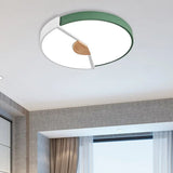 Modern Metal Flush Light With Integrated Led Bulb Black/Pink/Yellow Ceiling Mounted Lamp Multiple