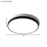 Modern Metal Flush Mount Ceiling Light Fixture With Led Acrylic Shade - Black 11’/15’/19’ Diameter
