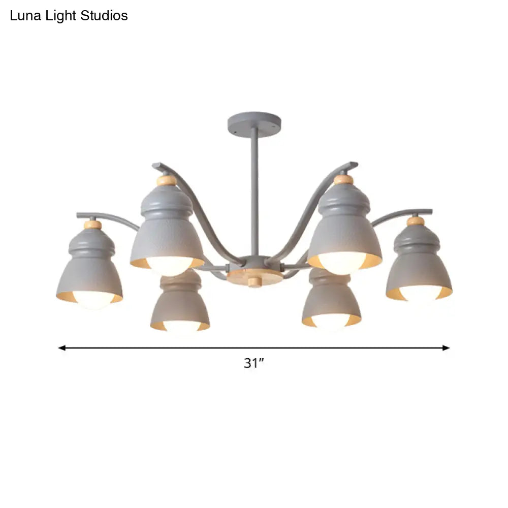 Modern Metal Gourd Pendant Chandelier: Stylish Bedroom Hanging Light Fixture