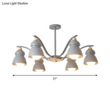Modern Metal Gourd Pendant Chandelier: Stylish Bedroom Hanging Light Fixture