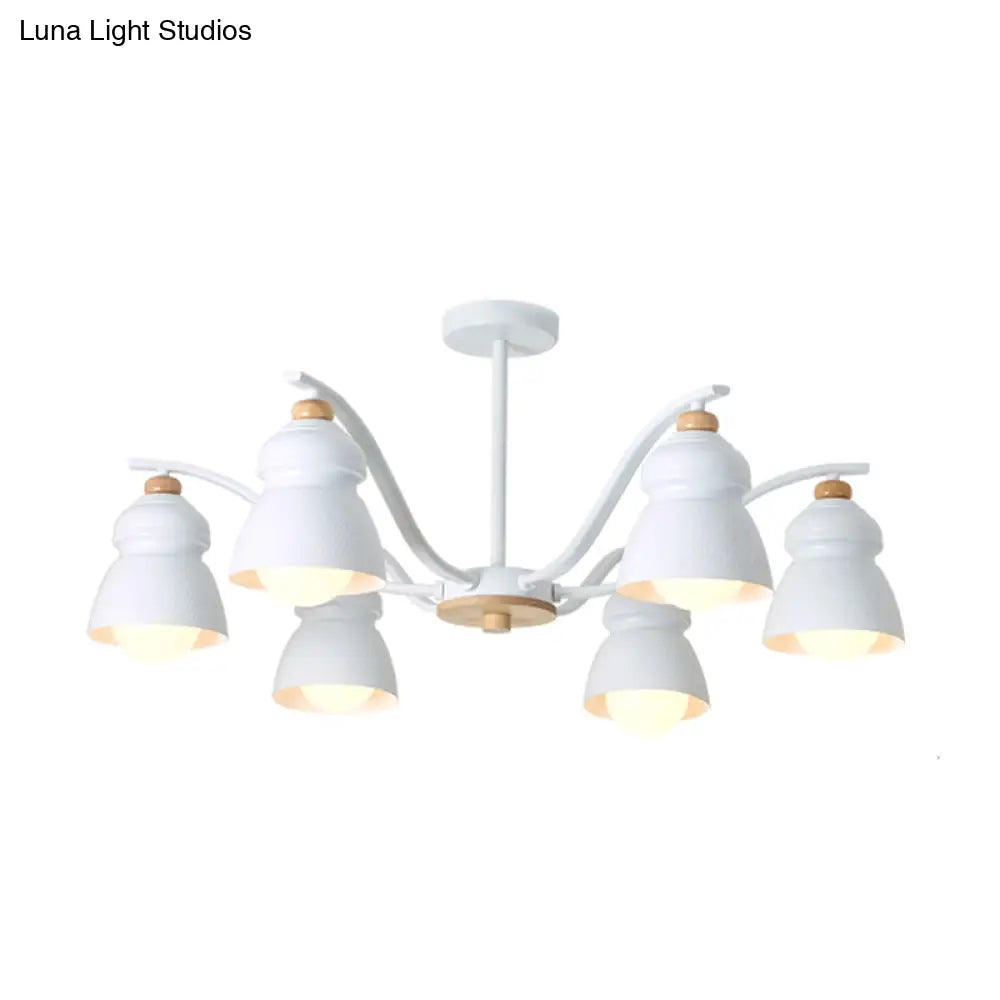 Modern Metal Gourd Pendant Chandelier: Stylish Bedroom Hanging Light Fixture