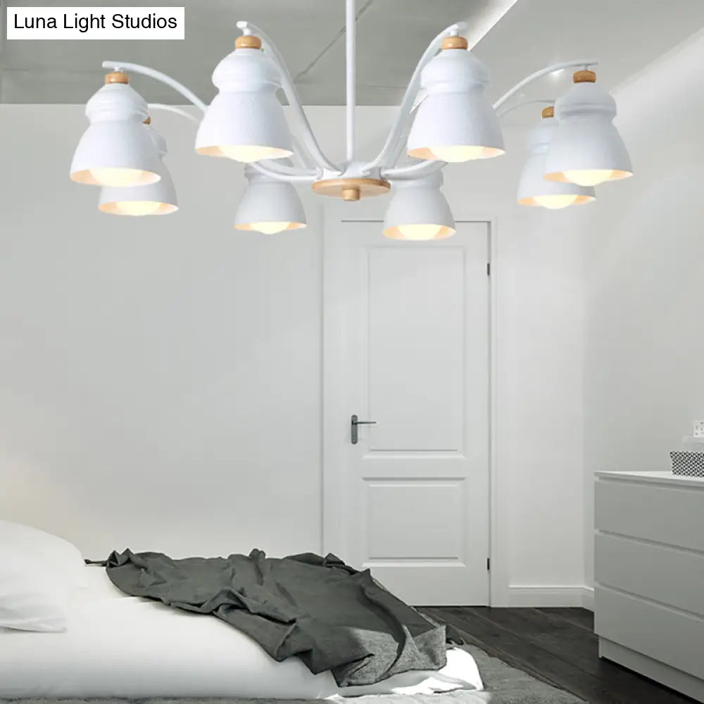 Modern Metal Gourd Pendant Chandelier: Stylish Bedroom Hanging Light Fixture