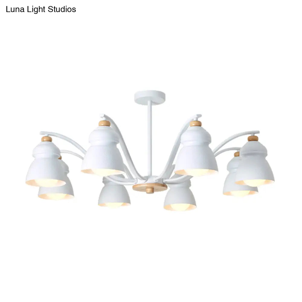 Modern Metal Gourd Pendant Chandelier: Stylish Bedroom Hanging Light Fixture