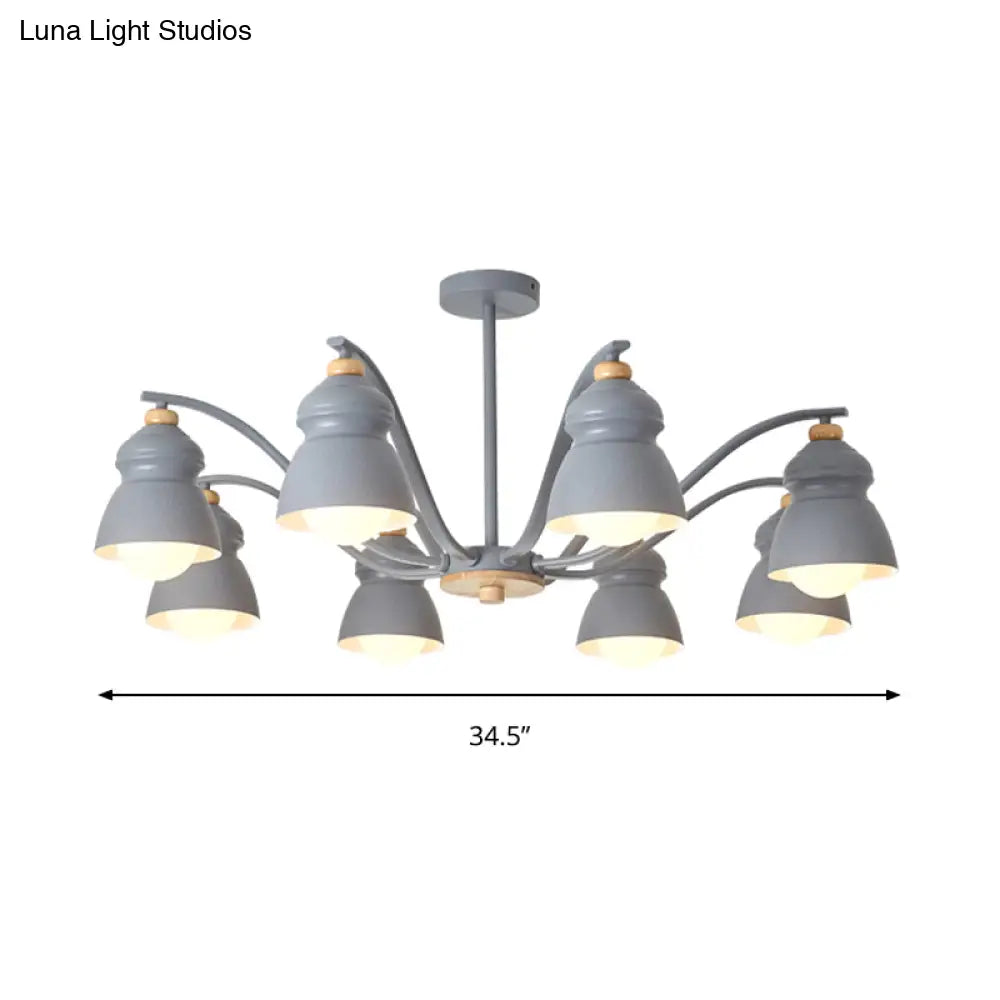 Modern Metal Gourd Pendant Chandelier: Stylish Bedroom Hanging Light Fixture