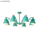 Modern Metal Gourd Pendant Chandelier: Stylish Bedroom Hanging Light Fixture